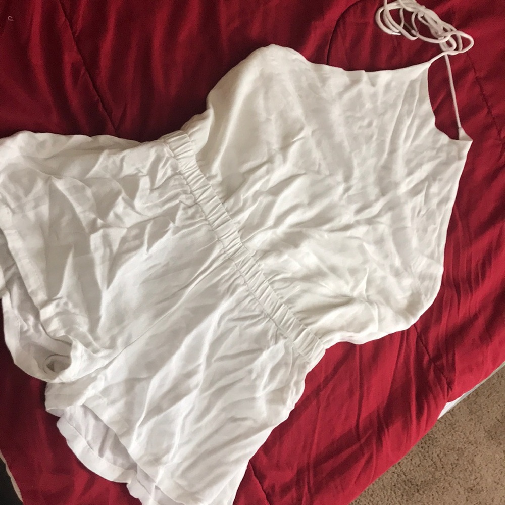 Off white short halter romper!